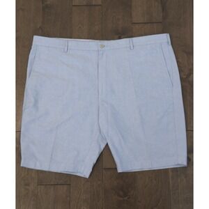 Jos A Bank 1905 Men's Oxford Shorts Light Blue Flat Front 44 Waist 10" Inseam